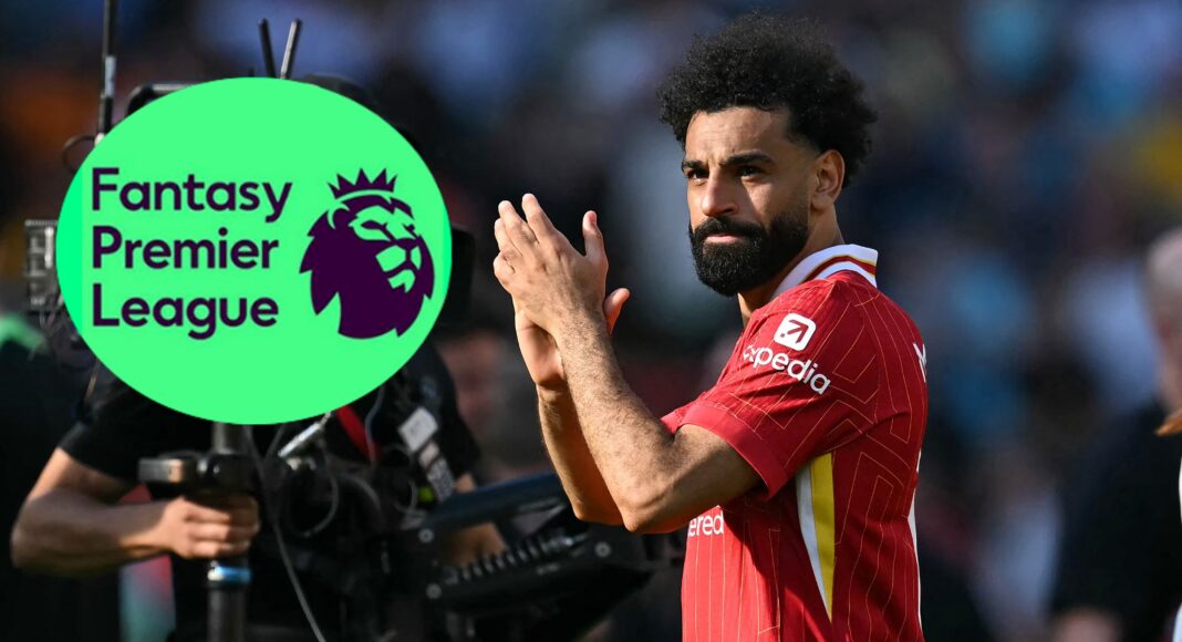 Fantasy Premier League: Liverpool player Mo Salah next to the FPL logo.