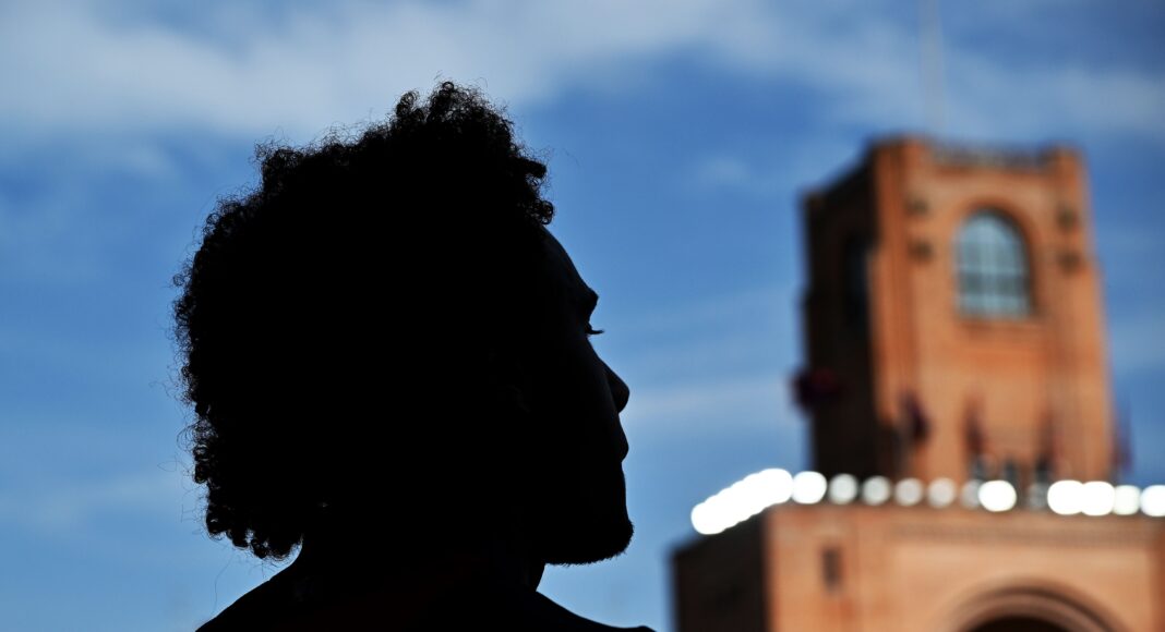 Joshua Zirkzee of Bologna FC during the Serie A TIM match between Bologna FC and Udinese Calcio at Stadio Renato Dall'Ara on April 28, 2024 in Bologna, Italy.