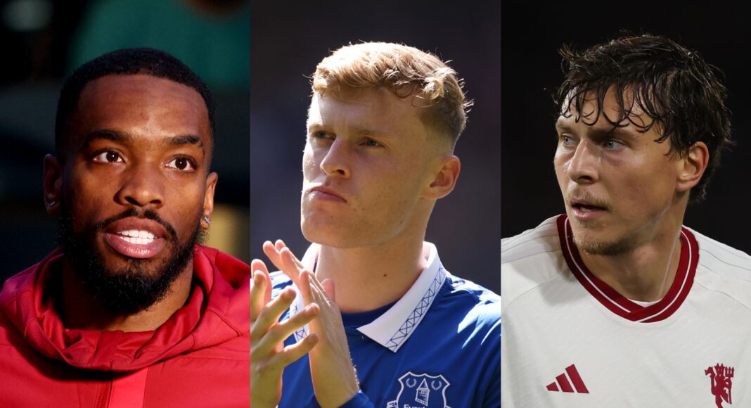 England striker Ivan Toney, Everton defender Jarrad Branthwaite and Man Utd centre-back Victor Lindelof.