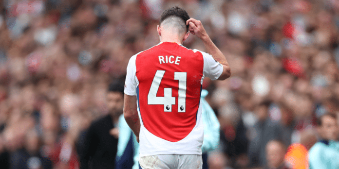 Arsenal midfielder Declan Rice.