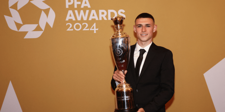 Phil Foden has been named winner of the PFA Player of the Year for 2023/24, the latest individual award to celebrate a career-best campaign at Manchester City.
