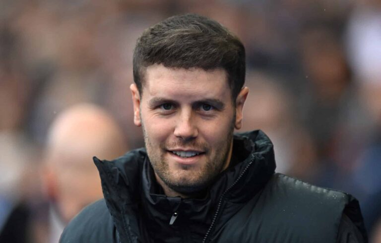 Brighton's German head coach Fabian Hurzeler reacts ahead of the English Premier League football match between Brighton and Hove Albion and Manchester United at the American Express Community Stadium in Brighton, southern England on August 24, 2024.