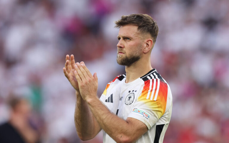 West Ham transfer target Niclas Fullkrug of Germany acknowledges the fans after the team's defeat and elimination from EURO 2024 in the UEFA EURO 2024 quarter-final match between Spain and Germany at Stuttgart Arena on July 05, 2024 in Stuttgart, Germany.