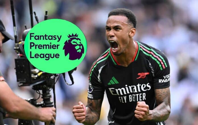 Fantasy Premier League - Arsenal defender Gabriel next to the FPL logo.