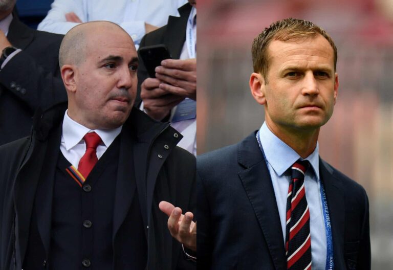 Man United chief executive Omar Berrada and sporting director Dan Ashworth.
