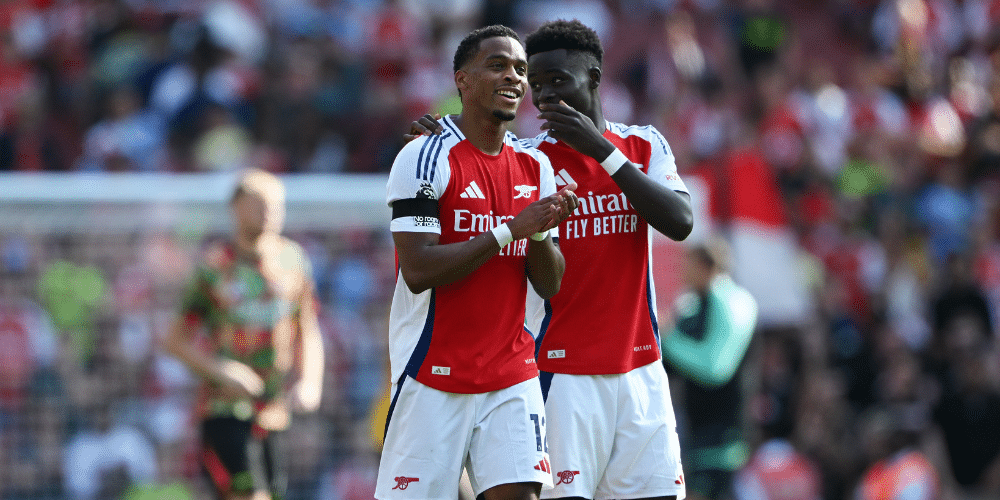 Bukayo Saka has called Arsenal teammate Jurrien Timber a 'top player' and said he is delighted the defender is now 'getting the praise he deserves'.