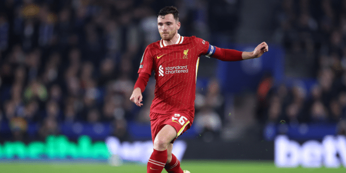 Arne Slot has given his verdict on the form of Andy Robertson at Liverpool this season.