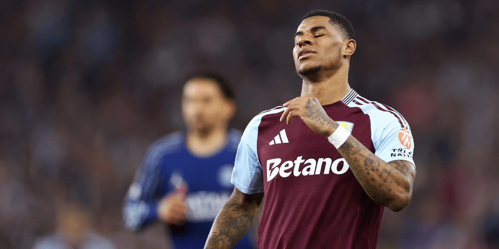 Aston Villa's Marcus Rashford's season ended by hamstring injury