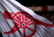 Arsenal and Liverpool fall behind Bayern in £75m transfer race Arsenal - A detailed view of a flag featuring the Arsenal cannon prior to the Premier League match between Arsenal FC and Chelsea FC at Emirates Stadium on March 16, 2025 in London, England.
