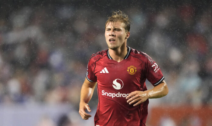 Man Utd striker Rasmus Hojlund.