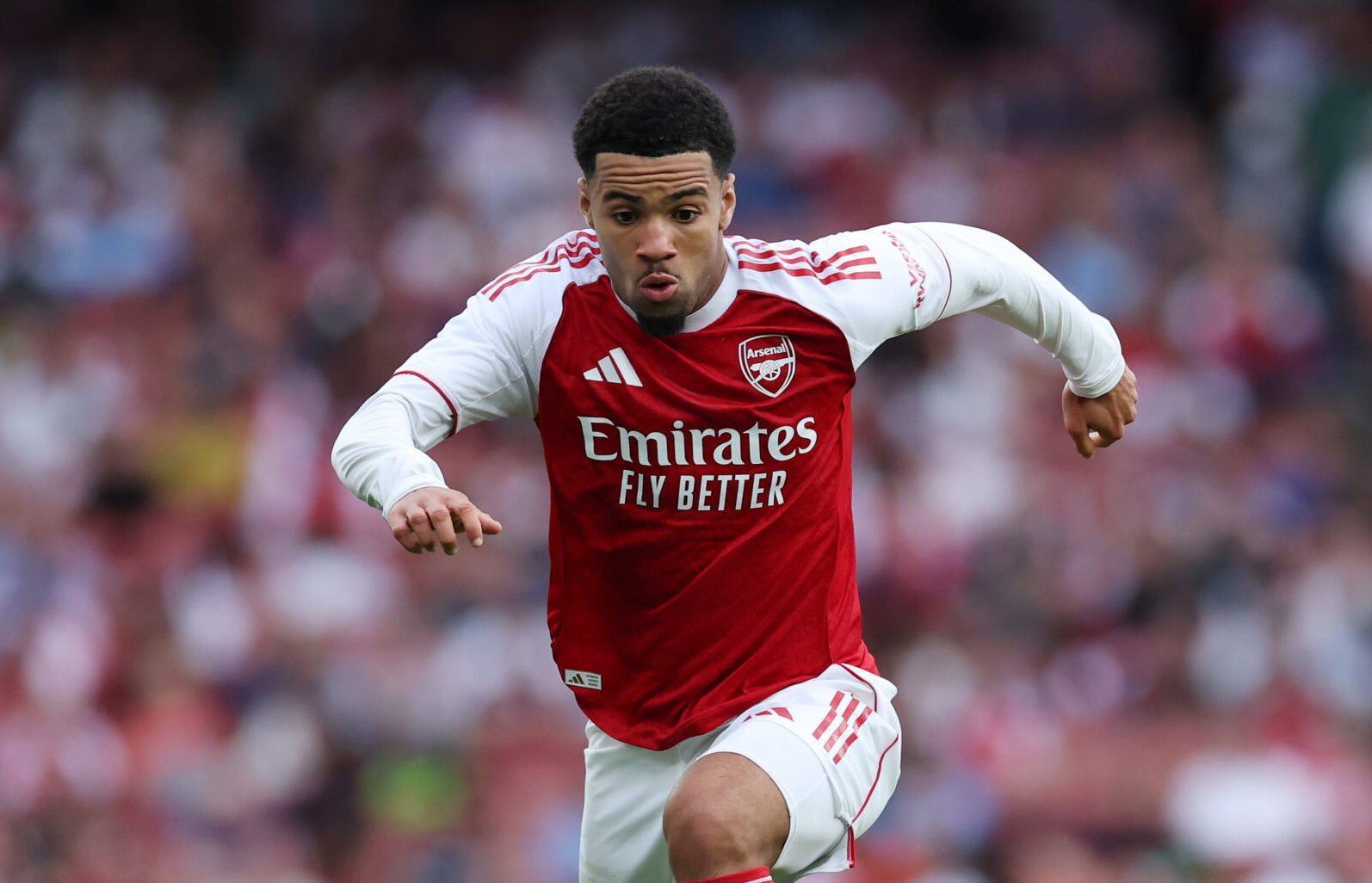 Arsenal player Ethan Nwaneri in action.