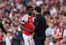 Arteta issues Saka injury update ahead of Chelsea clash Arsenal player Bukayo Saka talks with Mikel Arteta, Manager of Arsenal, as he is substituted off because of an injury during the Premier League match between Arsenal and Leeds United at Emirates Stadium on August 23, 2025 in London, England.