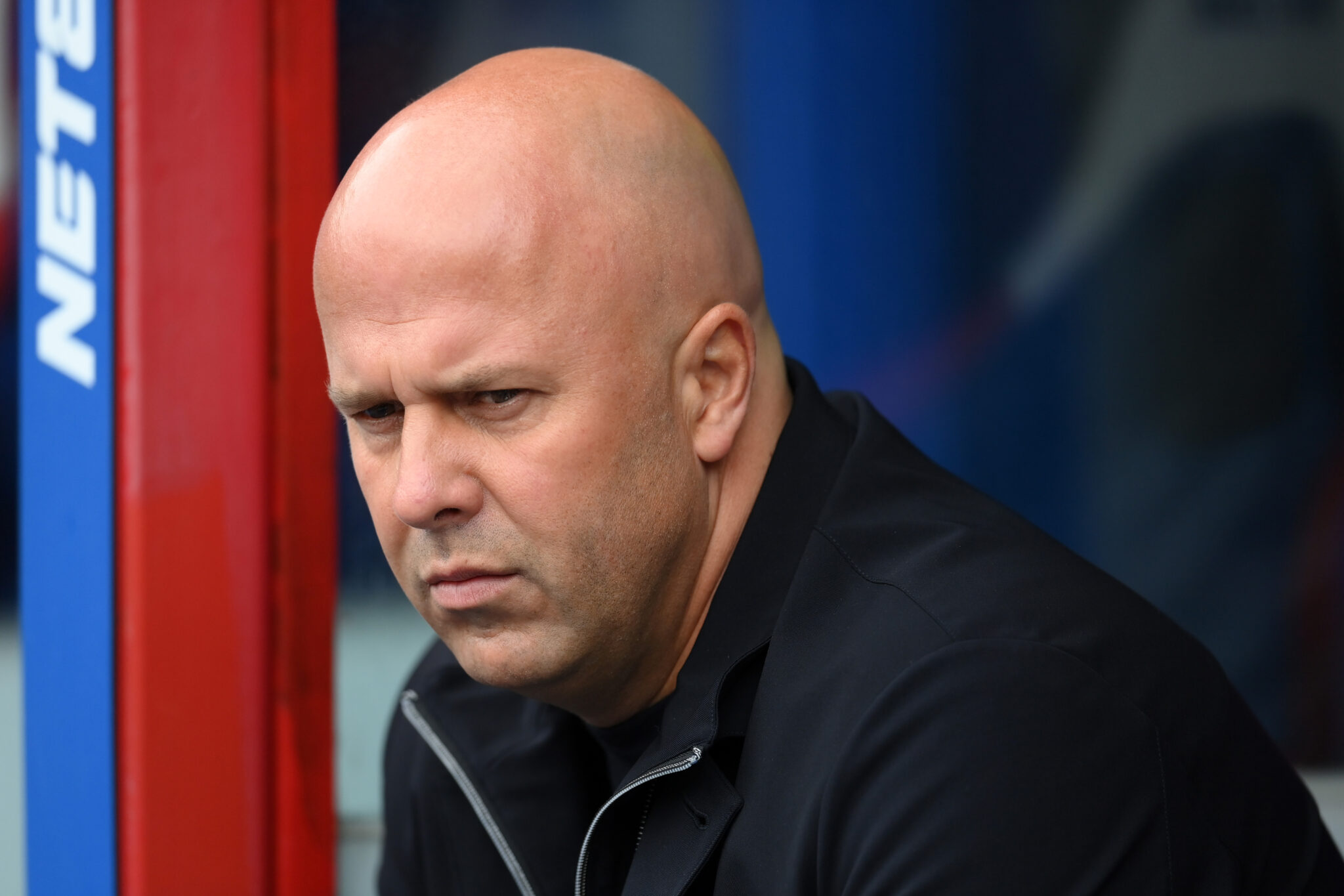 Arne Slot, Manager of Liverpool, looks on prior to the Premier League match between Crystal Palace and Liverpool at Selhurst Park on September 27, 2025 in London, England.