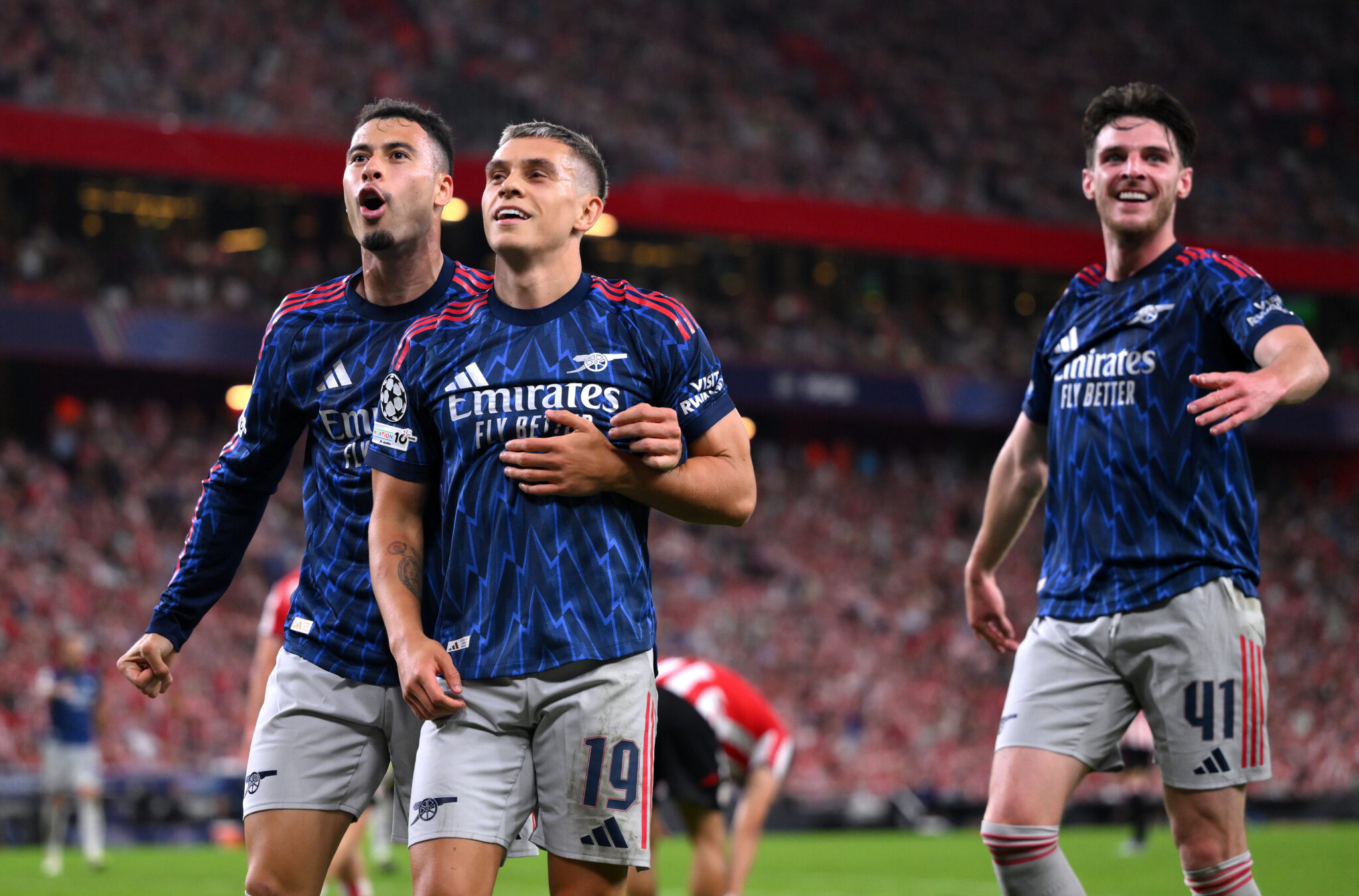 Mikel Arteta has hailed the impact of Arsenal's 'clinical' substitutes Gabriel Martinelli and Leandro Trossard after his side's 2-0 win at Athletic Bilbao.