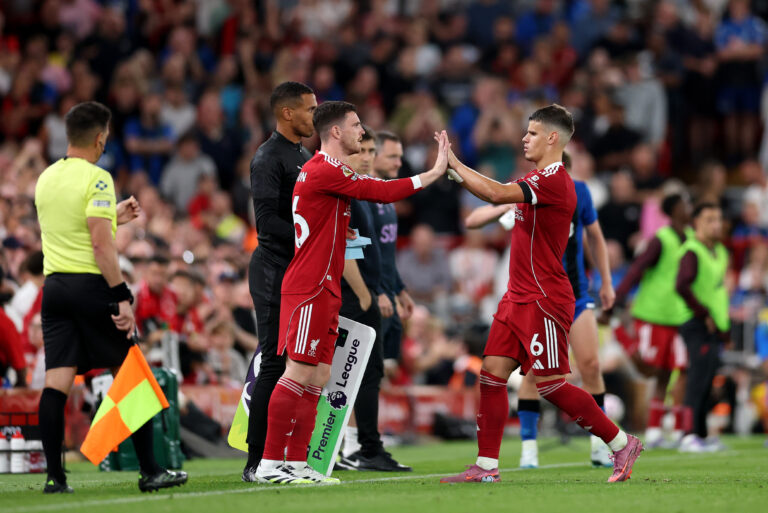 Robertson keen to mentor Liverpool left-back Kerkez