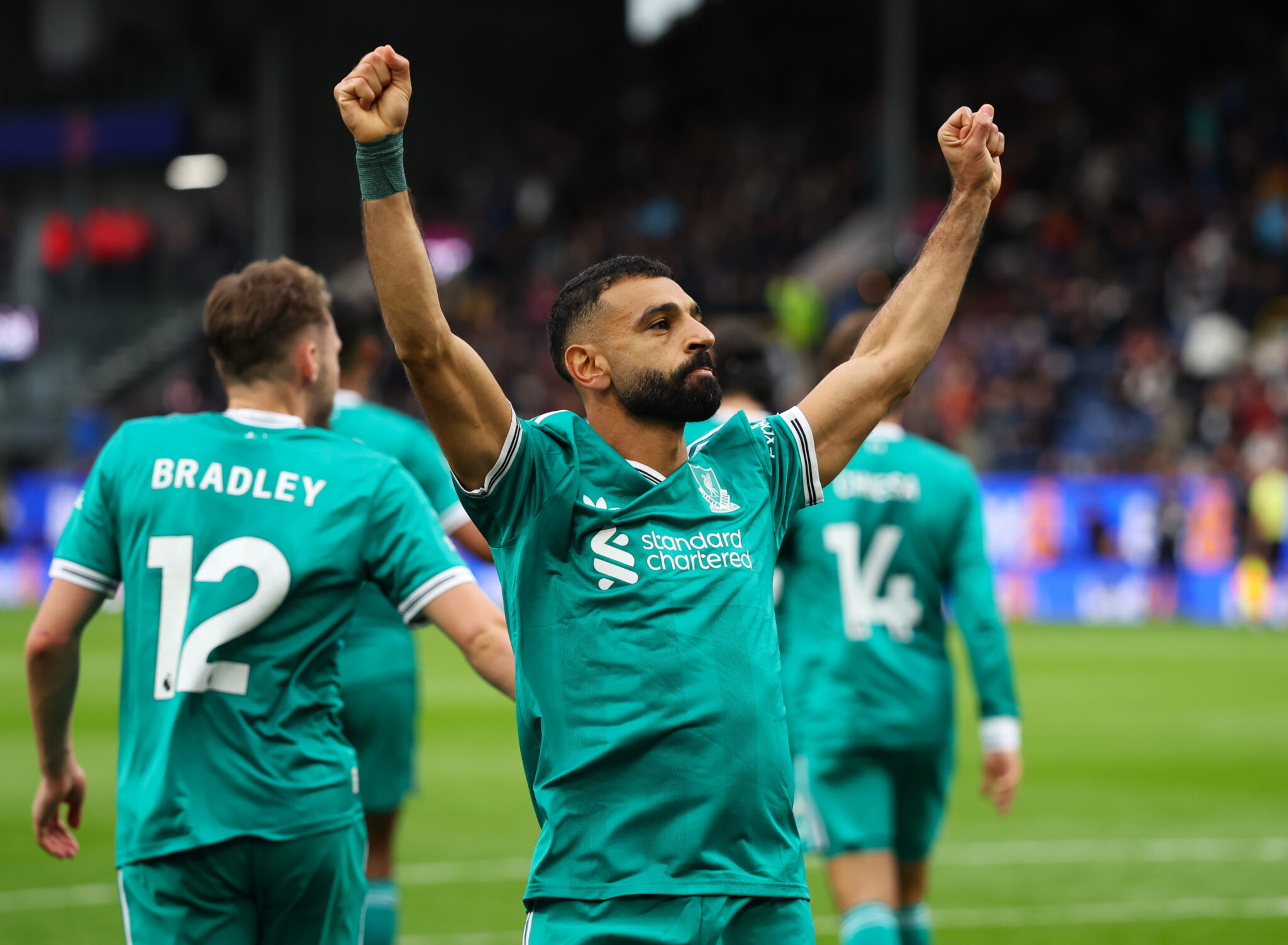 Salah says champions Liverpool 'don't give up' after late Burnley win