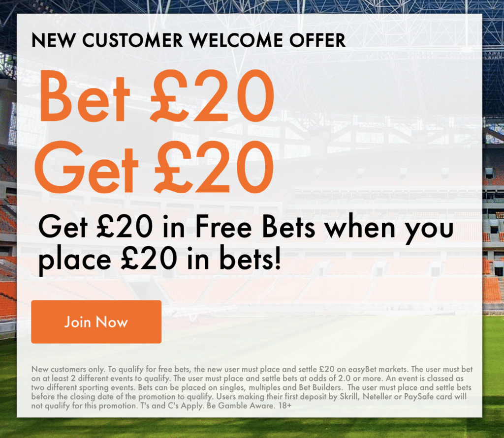 easybet bet 20 get 20