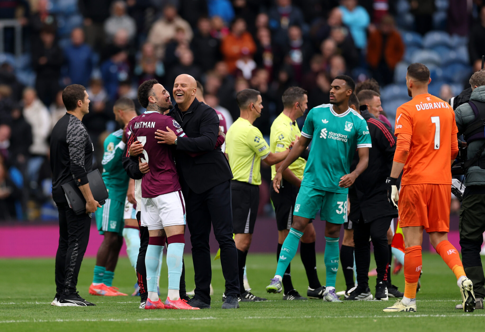 Slot compliments Burnley defending as Liverpool get 'luck'