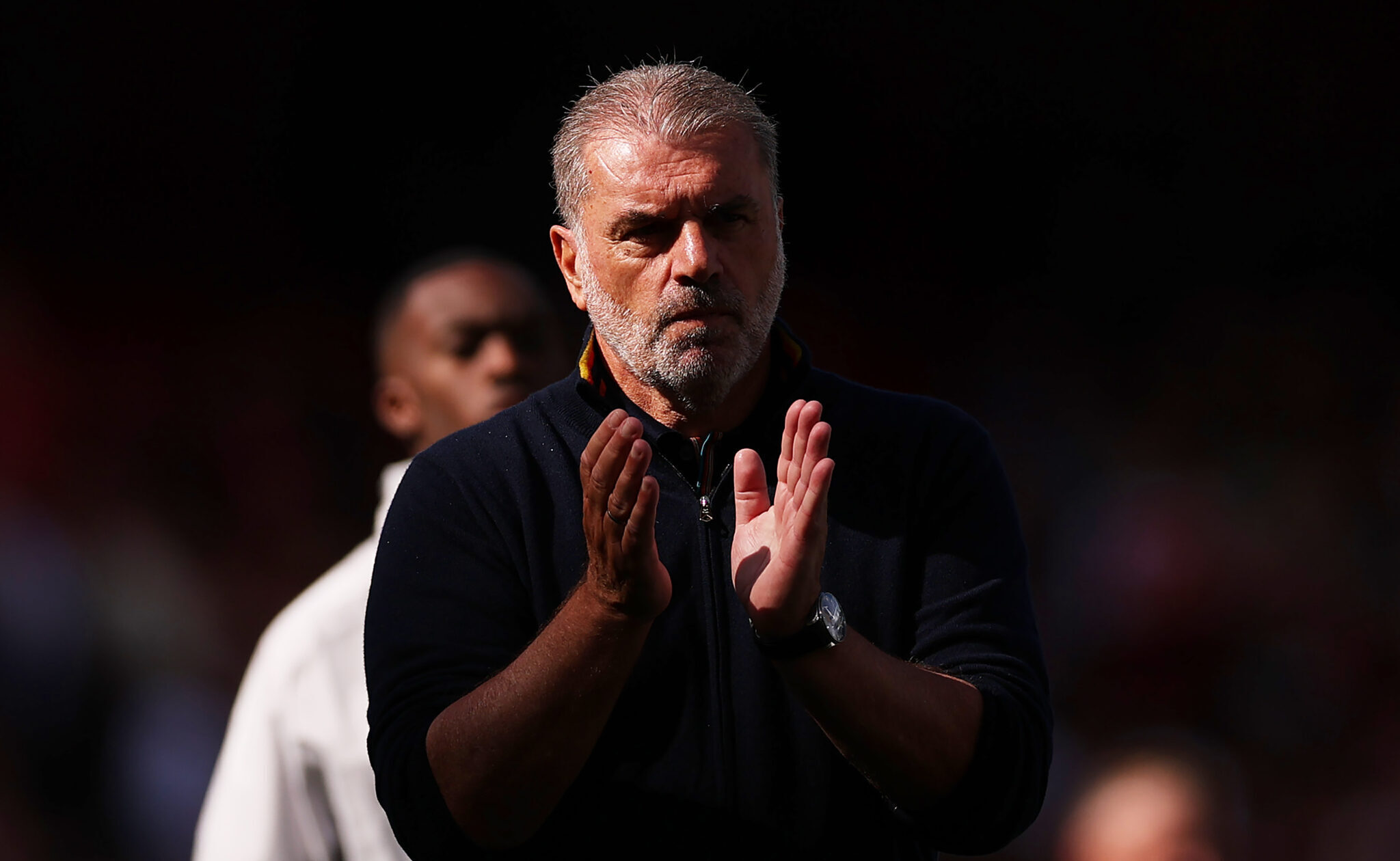 Celtic - Ange Postecoglou, former Manager of Nottingham Forest, applauds the fans after the team's defeat during the Premier League match between Arsenal and Nottingham Forest at Emirates Stadium on September 13, 2025 in London, England.
