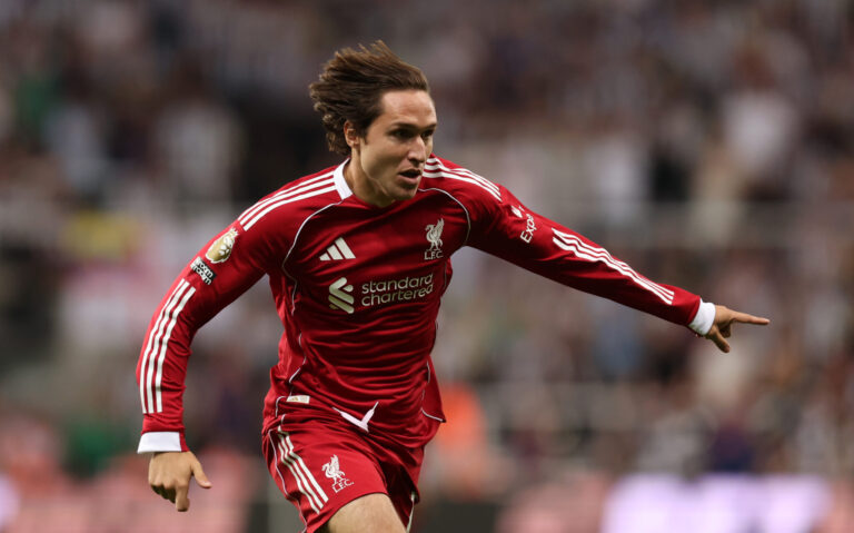 Federico Chiesa of Liverpool during the Premier League match between Newcastle United and Liverpool at St James' Park on August 25, 2025 in Newcastle upon Tyne, England.