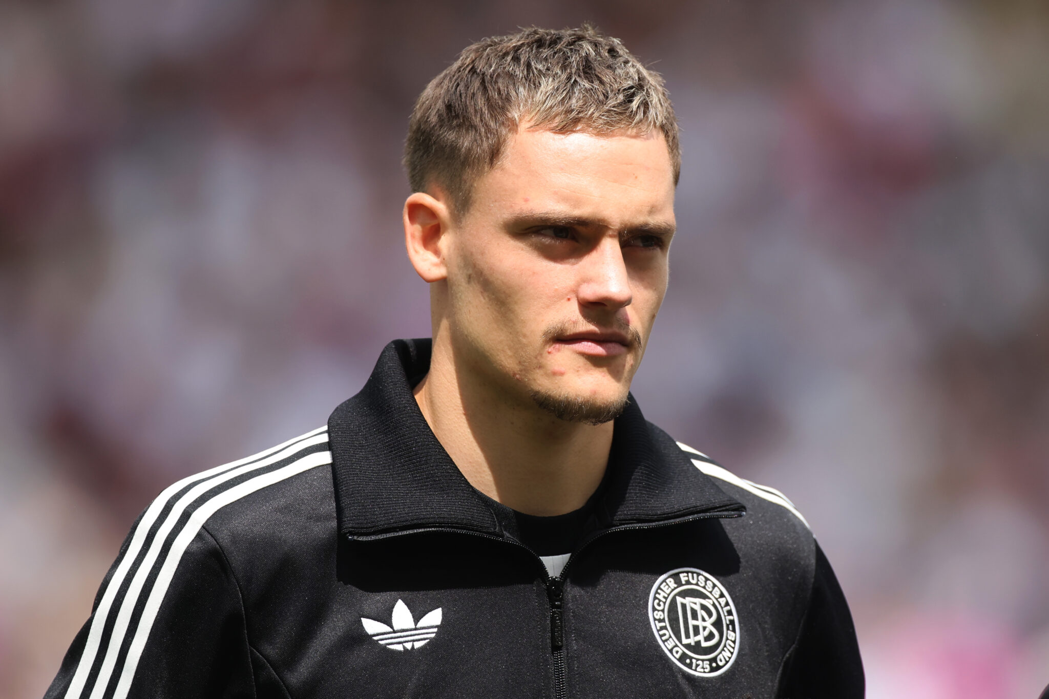 Florian Wirtz of Germany looks on prior to the UEFA Nations League 2025 third place match between Germany and France at Stuttgart Arena on June 08, 2025 in Stuttgart, Germany.