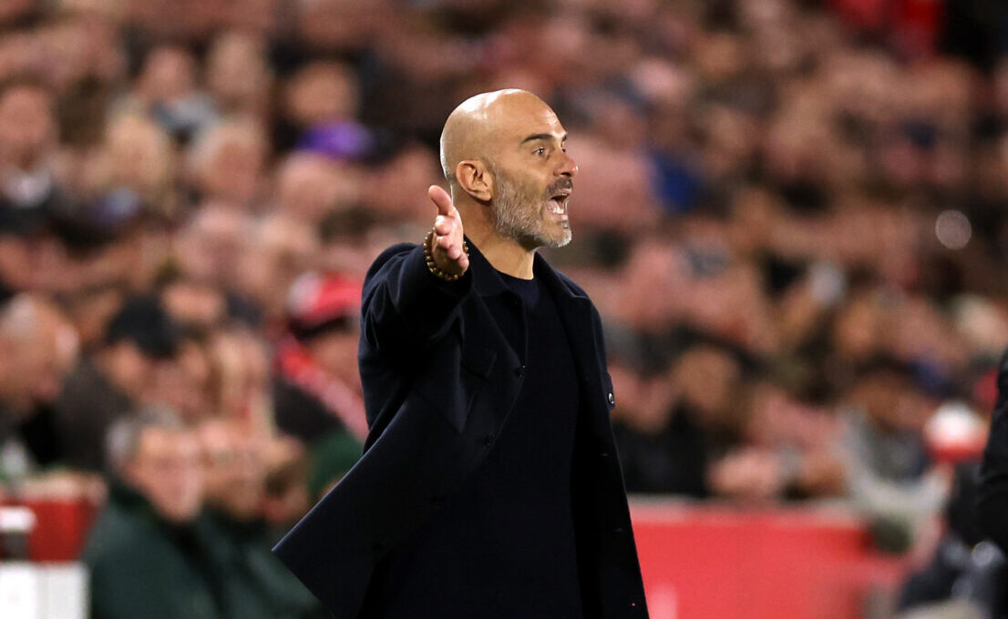 Enzo Maresca, Manager of Chelsea, gestures during the Premier League match between Brentford and Chelsea at Gtech Community Stadium on September 13, 2025 in Brentford, England.