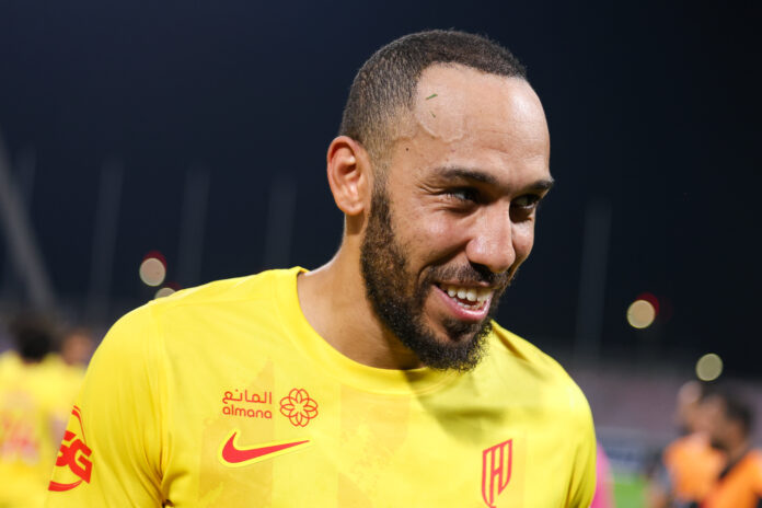 Pierre-Emerick Aubameyang four goals Gabon vs Gambia