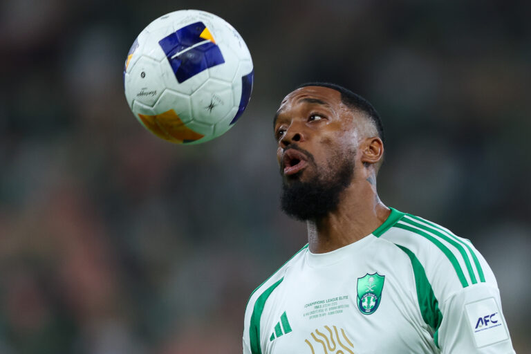 Ivan Toney of Al Ahli during the AFC Champions League Elite - Quarter Final match between Al Ahli and Buriram at King Abdullah Sports City Hall Stadium on April 26, 2025 in Jeddah, Saudi Arabia.