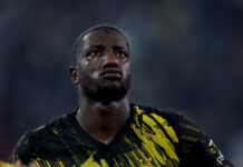 Premier League clubs on alert as Guirassy release clause revealed Serhou Guirassy of Borussia Dortmund looks on during the Bundesliga match between FC Augsburg and Borussia Dortmund at WWK-Arena on October 31, 2025 in Augsburg, Germany.