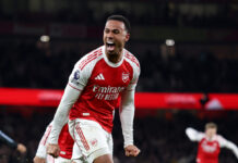 ‘Fabulous’ Gabriel returns to supercharge Arsenal title tilt Gabriel Magalhaes of Arsenal celebrates scoring his team's first goal during the Premier League match between Arsenal and Aston Villa at Emirates Stadium on December 30, 2025 in London, England.