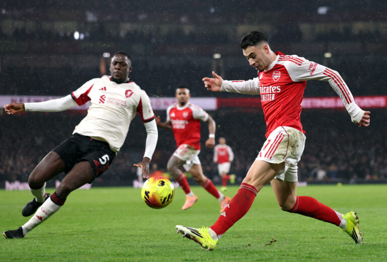 Arsenal winger Martinelli 'deeply sorry' for Bradley push