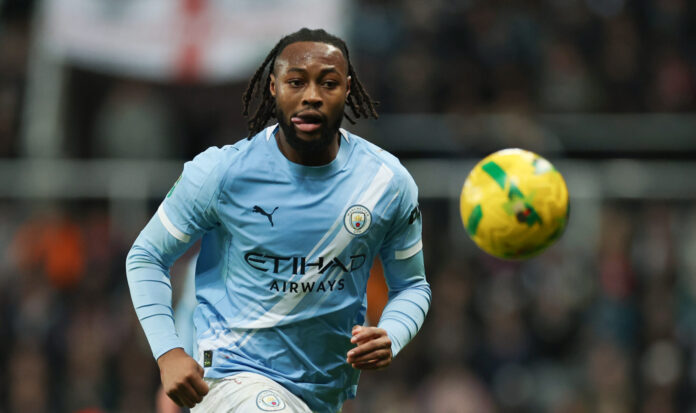 Premier League - Antoine Semenyo of Man City in action during the Carabao Cup Semi Final First Leg match between Newcastle United and Manchester City at St James' Park on January 13, 2026 in Newcastle upon Tyne, England.