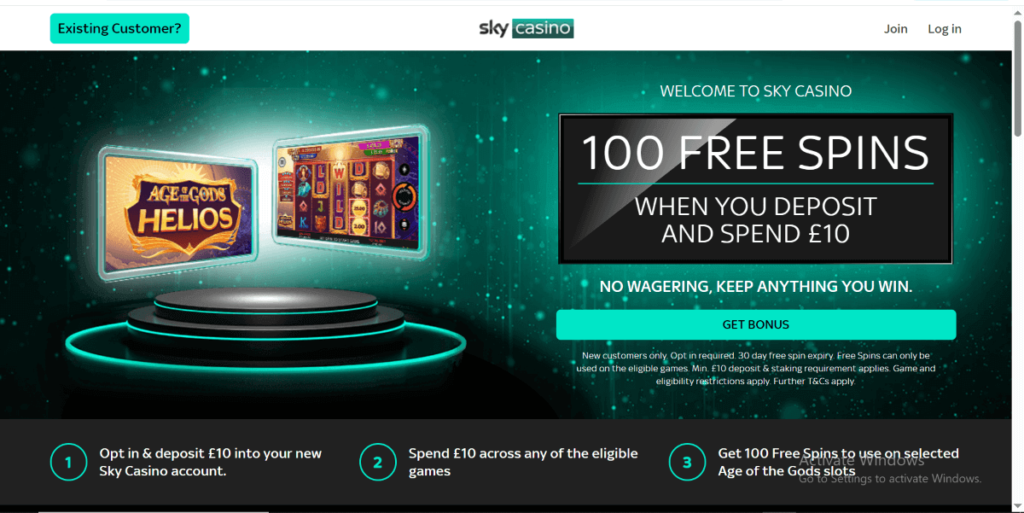 Sky Bet Casino Section Overview