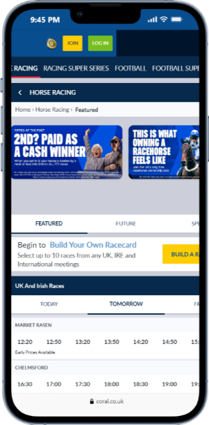 Coral Horse Racing betting 