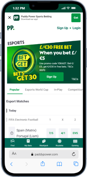 E-sport Options with Paddy Power
