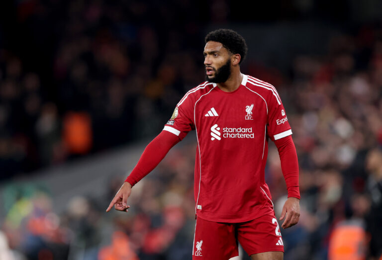 Arne Slot said he wants to highlight the 'outstanding' performance of Joe Gomez in Liverpool's 3-0 win at Marseille.