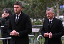 Man Utd ‘agree’ interim appointment ahead of Manchester Derby Former Man Utd players MIchael Carrick and Ole Gunnar Solskjaer attend the funeral of Sir Bobby Charlton at Manchester Cathedral on November 13, 2023 in Manchester, England. Sir Robert Charlton, born 11th October 1937 in Ashington, Northumberland, is considered to be one of the greatest footballers of all time. He played most of his career football for Manchester United as a midfielder/centre-forward, after surviving the Munich air crash that killed 23 people including eight of his teammates. He was a member of England's winning 1966 FIFA World Cup team also winning the Ballon D'Or the same year. Sir Bobby died on October 21, aged 86.