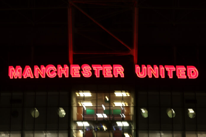 Man Utd - General view outside the stadium prior to the Premier League match between Manchester United and West Ham United at Old Trafford on December 04, 2025 in Manchester, England.