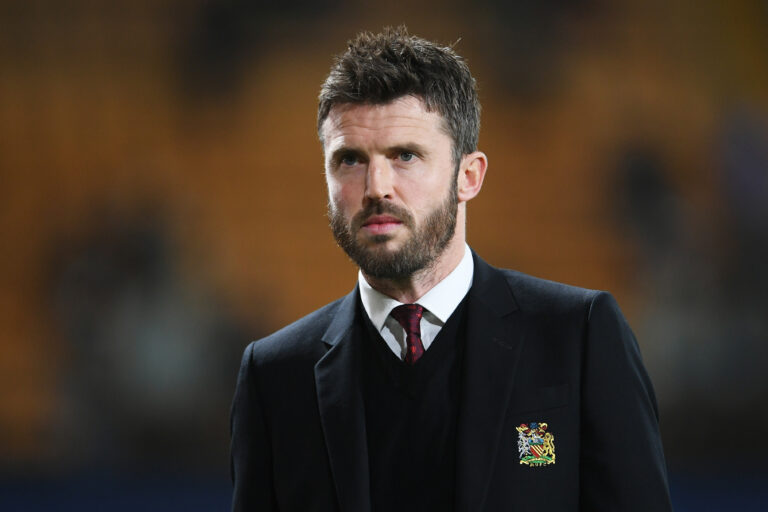 Michael Carrick, Interim head coach of Man Utd looks on as he inspects the pitch prior to the UEFA Champions League group F match between Villarreal CF and Manchester United at Estadio de la Ceramica on November 23, 2021 in Villarreal, Spain.