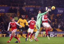 📈 Power Rankings: Arsenal slip, Barça slide, Real rise David Raya of Arsenal and Gabriel of Arsenal in the build up to Wolverhampton Wanderers second goal during the Premier League match between Wolverhampton Wanderers and Arsenal at Molineux on February 18, 2026 in Wolverhampton, England.