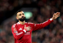 Mo Salah will leave Liverpool at the end of the season Mo Salah of Liverpool celebrates scoring his team's third goal during the Emirates FA Cup Fourth Round match between Liverpool and Brighton & Hove Albion at Anfield on February 14, 2026 in Liverpool, England.