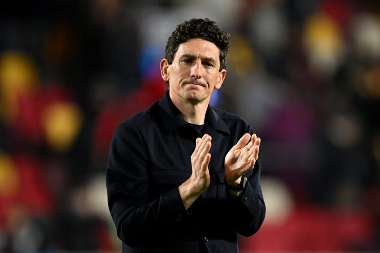 Keith Andrews, Manager of Brentford, applauds the fans after the Premier League match between Brentford and Wolverhampton Wanderers at Gtech Community Stadium on March 16, 2026 in Brentford, England.