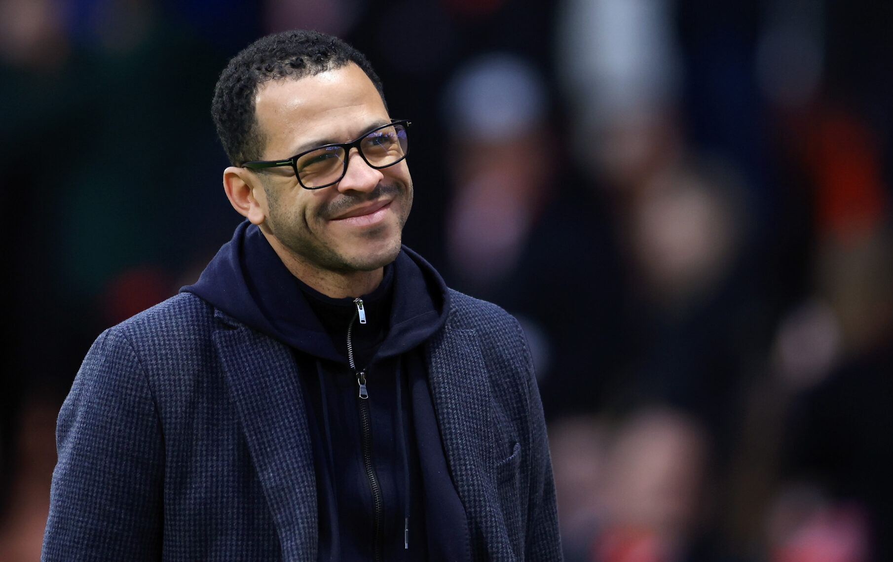 Liam Rosenior, Manager of Chelsea, smiles prior to the Emirates FA Cup Fifth Round match between Wrexham and Chelsea on March 07, 2026 in Wrexham, Wales.