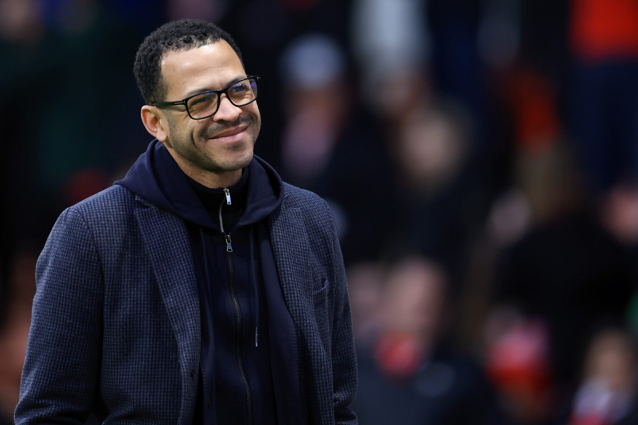 Liam Rosenior, Manager of Chelsea, smiles prior to the Emirates FA Cup Fifth Round match between Wrexham and Chelsea on March 07, 2026 in Wrexham, Wales.