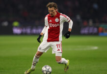 Chelsea & Arsenal in attendance as Ajax star scores stunner Chelsea & Arsenal in attendance as Ajax star Godts scores stunner.