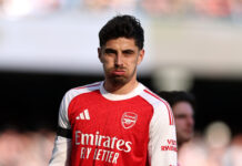Arsenal dealt injury blow as Havertz forced off against Newcastle Kai Havertz of Arsenal looks dejected during the Premier League match between Manchester City and Arsenal at Etihad Stadium on April 19, 2026 in Manchester, England.