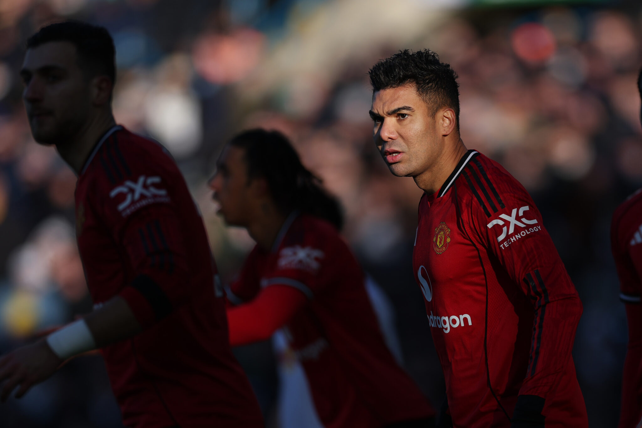 Casemiro of Man Utd during the Premier League match between Leeds United and Manchester United at Elland Road on January 04, 2026 in Leeds, England.