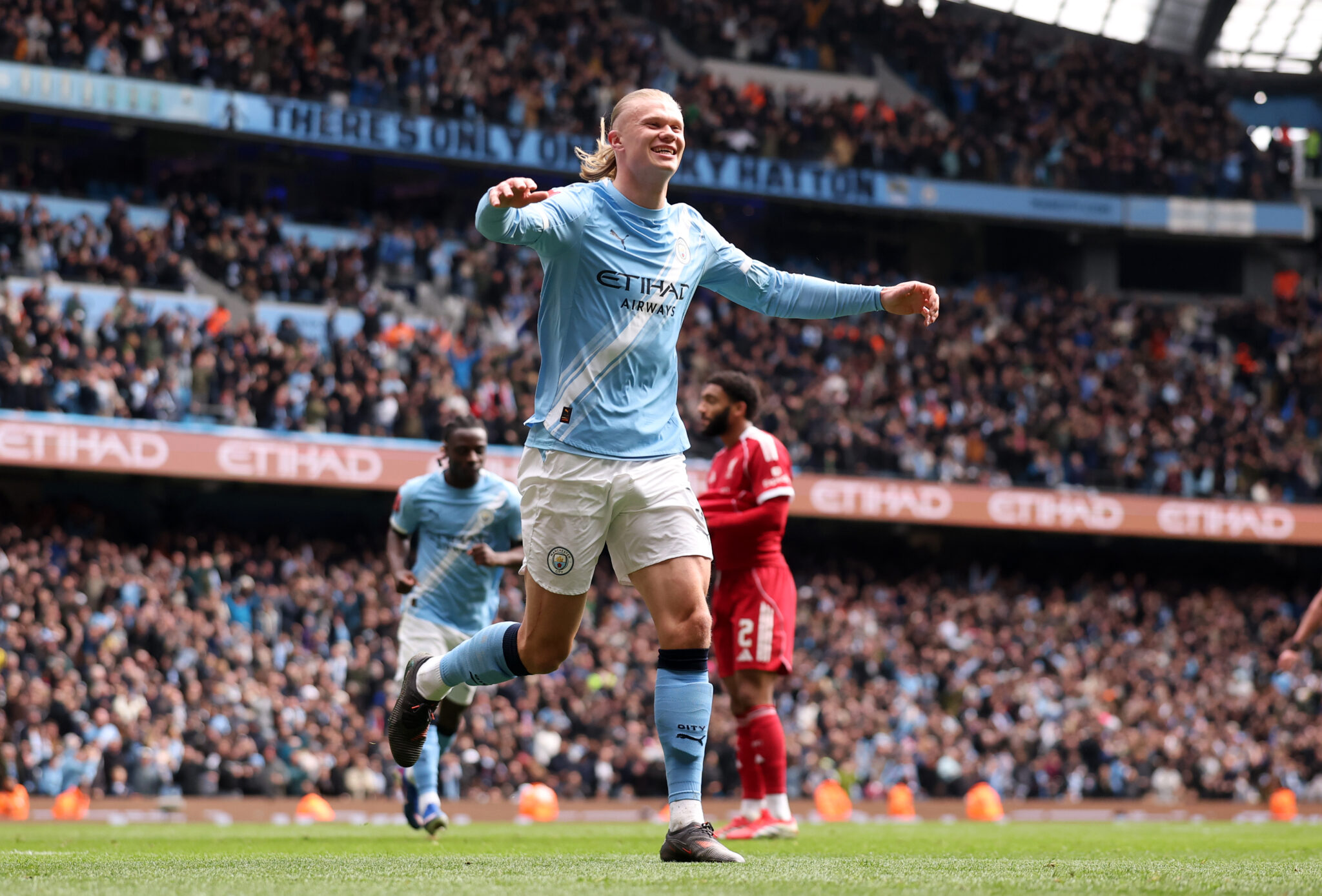 Erling Haaland Manchester City hat-trick Liverpool