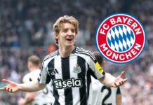 Bayern Munich open Gordon transfer talks with Newcastle United Bayern Munich transfer target Anthony Gordon celebrates scoring his team's first goal during the Premier League match between Newcastle United and Sunderland at St James' Park on March 22, 2026 in Newcastle upon Tyne, England.