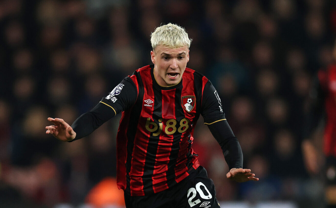 Alex Jimenez of Bournemouth of Brentford during the Premier League match between Bournemouth and Brentford at Vitality Stadium on March 03, 2026 in Bournemouth, England.